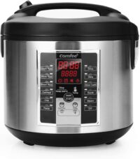 COMFEE' Rice Cooker, Slow Cooker, Steamer, Stewpot, Saute All in One (12 Digital Cooking Programs) Multi Cooker (5.2Qt ) Large Capacity, 24 Hours Preset & Instant Keep Warm