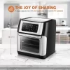 CROWNFUL TXG-KK-DT10L-D Air Fryer, 10.6 Quart Large Convection Toaster Oven with Digital LCD Touch Screen