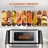 CROWNFUL TXG-KK-DT10L-D Air Fryer, 10.6 Quart Large Convection Toaster Oven with Digital LCD Touch Screen