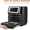 CROWNFUL TXG-KK-DT10L-D Air Fryer, 10.6 Quart Large Convection Toaster Oven with Digital LCD Touch Screen