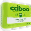 Caboo Tree Free Bamboo Toilet Paper, Septic Safe, Biodegradable, Eco Friendly Bath Tissue with Soft, Quick Dissolving 2 Ply Sheets (300 Sheets Per Roll, 24 Double Rolls)