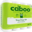 Caboo Tree Free Bamboo Toilet Paper, Septic Safe, Biodegradable, Eco Friendly Bath Tissue with Soft, Quick Dissolving 2 Ply Sheets (300 Sheets Per Roll, 24 Double Rolls)