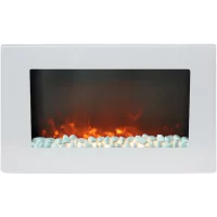 Cambridge 5.7-in W White Fan-forced Electric Fireplace (CAM30WMEF-1WHT)