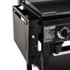 Char-Griller E8428 Flat Iron 3-Burner Outdoor Griddle Gas Grill with Lid in Black