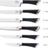 Chicago Cutlery Fusion 12 Piece Forged Premium Knife Block Set with Wooden Storage Block, Cushion-Grip Handles with Stainless Steel Blades, Kitchen Knife Set Chicago Cutlery Fusion 12 Piece Forged Premium Knife Block Set with Wooden Storage Block, Cushion-Grip Handles with Stainless Steel Blades, Kitchen Knife Set