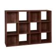ClosetMaid 1022 Cubeicals 12 Cube Storage Shelf Organizer Bookshelf, Stackable, Vertical or Horizontal, Easy Assembly, Wood, Dark Cherry Finish