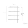 ClosetMaid 2845 ShelfTrack 16.75 in. D x 48 in. W x 80 in. H White Wire Utility Steel Closet System Kit