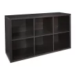 ClosetMaid 4109 Decorative 6-Cube Storage Organizer, Black Walnut