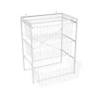 ClosetMaid 4326 27.24 in. H x 21.65 in. W White Steel 3-Drawer Close Mesh Wire Basket