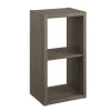 ClosetMaid 4537 30 in. H x 15.87 in. W x 13.50 in. D Graphite Gray Wood Large 2- Cube Organizer