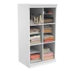 ClosetMaid 4560 21.39 in. W White Modular Storage Stackable Wood Closet System 12-Shelf Unit with Dividers