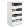 ClosetMaid 4561 21.39 in. W White Modular Storage Stackable Unit with 4-Drawers Wood Closet System
