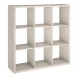 ClosetMaid 4589 43.98 in. H x 43.82 in. W x 13.50 in. D Bleached Walnut Wood Large 9- Cube Organizer