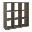 ClosetMaid 4590 43.98 in. H x 43.82 in. W x 13.50 in. D Graphite Gray Wood Large 9- Cube Organizer