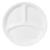 Corelle 1057557 Livingware 8-1/2-Inch Divided Dish, Winter Frost White (Set of 6)