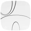 Corelle 1069986 Square Simple Lines 10.25” Dinner Plate (Set of 6)