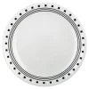 Corelle 1074211 Livingware Black/White Glass City Block Luncheon Plate
