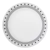 Corelle 1074211 Livingware Black/White Glass City Block Luncheon Plate
