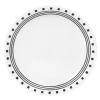 Corelle 1074211 Livingware Black/White Glass City Block Luncheon Plate