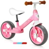 Costway TQ10049PI Kids Balance Bike 9 in. Toddler Training Bicycle with Feetrests for 2-Years-5-Years Old Pink