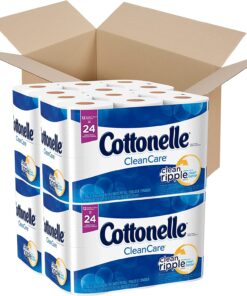 Cottonelle CleanCare Toilet Paper, 48 Double Rolls, Strong Bath Tissue