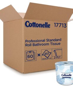 Cottonelle Professional Bulk Toilet Paper for Business (17713), Standard Toilet Paper Rolls, 2Ply, White, 60 RollsCase, 451 SheetsRoll