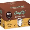 CozyUp Specialty Dark, Single-Serve Coffee Pods for Keurig K-Cup Brewers, Dark Roast Coffee, 100 Count