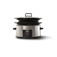 Crock-Pot Slow Cooker 6-Quart Programmable Stainless Steel 2139005,  Compatible with Alexa