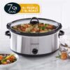 Crock-Pot 7-Quart Oval Manual Slow Cooker Stainless Steel (SCV700-S-BR)