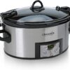Crock-Pot SCCPVL610-S-A 6-Quart Cook & Carry Programmable Slow Cooker with Digital Timer, Stainless Steel