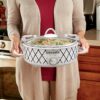 Crock-pot 2.5-Quart Mini Casserole Crock Slow Cooker, White Blue