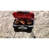 Cuisinart CGG-180 Petit Gourmet Portable Outdoor Propane Gas Grill in Red and Black with Versa Stand