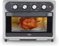 DASH Air Fry Multi Oven - 7 in 1 Convection Air Fry Oven with Non-stick Fry Basket, Baking Pan & Rack, 23L, 1500-Watt - GraphiteDASH Air Fry Multi Oven - 7 in 1 Convection Air Fry Oven with Non-stick Fry Basket, Baking Pan & Rack, 23L, 1500-Watt - Graphite