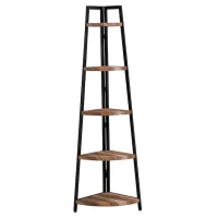 Danya B. GH5005 Wood 5-Tier Decorative (22.375-in W x 15.625-in D x 70-in H)
