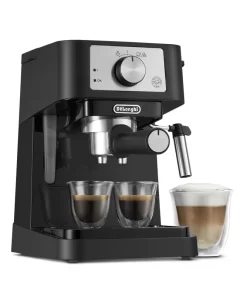 DeLonghi EC260BK Stilosa Black and SS 15-Bar Pump Espresso Maker