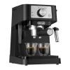 DeLonghi EC260BK Stilosa Black and SS 15-Bar Pump Espresso Maker