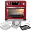 Deco Chef TQAIRRED 24 QT Red Stainless Steel Countertop 1700 Watt Toaster Oven