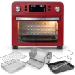 Deco Chef TQAIRRED 24 QT Red Stainless Steel Countertop 1700 Watt Toaster Oven