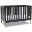 Delta Children Hendrix 4-in-1 Convertible Crib, Greenguard Gold Certified, Midnight Grey/Bronze W114130-1361