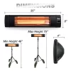 Dr. Infrared Heater DR-338 5200-BTU 120-Volt Black Aluminum Electric Patio Heater Dr. Infrared Heater DR-338 5200-BTU 120-Volt Black Aluminum Electric Patio Heater