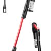 EUREKA NEC101 Cordless Vacuum Cleaner LED Headlights, Convenient Stick and Handheld Vac, Basic, Red, Black