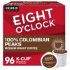 Eight O'Clock Coffee Colombian Peaks Single-Serve Keurig K-Cup Pods, Medium Roast Coffee Pods, 96 Count