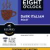 Eight O'Clock Coffee Dark Italian Roast, Keurig Single Serve K-Cup Pods, Dark Roast, 12 Count
