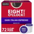 Eight O'Clock Coffee Dark Italian Roast, Keurig Single Serve K-Cup Pods, Dark Roast, 12 Count