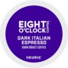 Eight O'Clock Coffee Dark Italian Roast, Keurig Single Serve K-Cup Pods, Dark Roast, 12 Count