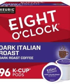 Eight O'Clock Coffee Dark Italian Roast Single-Serve Keurig K-Cup Pods Medium Roast Coffee Pods 96 Count