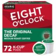 Eight O'Clock Coffee The Original Decaf, Single-Serve Coffee K-Cup Pods, Medium Roast, 12 Count (Pack of 6)