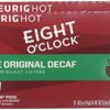Eight O'Clock Coffee The Original Decaf, Single-Serve Coffee K-Cup Pods, Medium Roast, 12 Count (Pack of 6)