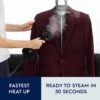 Electrolux LX15002 Portable Handheld Garment and Fabric Steamer 1500 Watts, Quick Heat Ceramic Plate Steam Nozzle, 2 in 1 Fabric Wrinkle Remover and Clothing Iron, with Fabric, Lint Brush, and Steam Nozzle