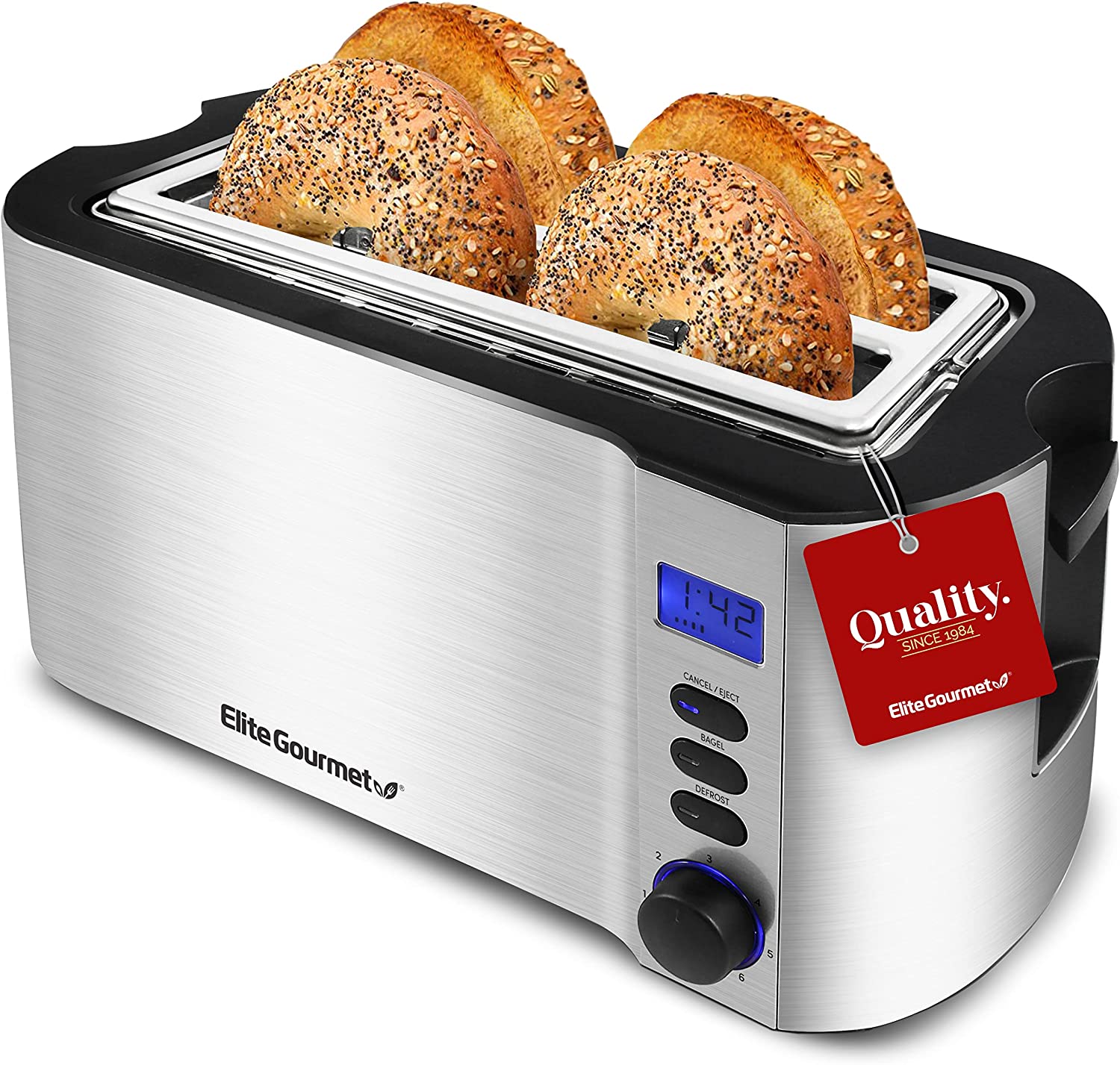 Toaster 4 Slice, Long Slot Toaster 2 Slice, Extra-Wide Stainless